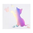 thumbnail image 1 of Calcomanía reflectante de parachoques Unique Bargains, patrón de gato en láser rectangular, adhesivo reflectante para automóvil, decoración personalizada para carrocería, puerta o ventana, 1 of 1