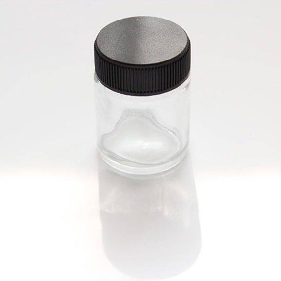 ORDDIART 22cc Clear Glass Airbrush Bottles Sealed Jars For Airbrush Paint Compatible With For Feed Airbrushes