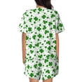 thumbnail image 3 of Picia St Patrick's Day4 Pajamas Sets for Women Soft Short-Sleeved Pjs with Lounge Shorts Two Piece Sleepwear-Small, 3 of 9
