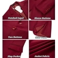 thumbnail image 6 of ETHAN Mens Suit Jackets Casual Two Button Slim Fit Blazers Suit Separates Coat Sport Coats with Pockets for Wedding Prom Party Burgundy XS, 6 of 7
