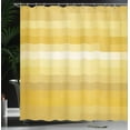 thumbnail image 3 of Ambesonne Palette Shower Curtain, Vortex Swirls Pattern Art, 69"Wx75"L, Mustard White, 3 of 4