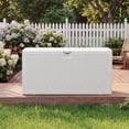 thumbnail image 3 of Coffre de Terrasse Extérieur en Résine de 73 Gallons, Contenant de Rangement pour Patio Résistant aux Intempéries avec Couvercle Verrouillable, Motif Tressé, Très Grand pour Coussins, Équipement de Piscine et Outils de Jardin, Noir Blanc Brun, 3 of 8