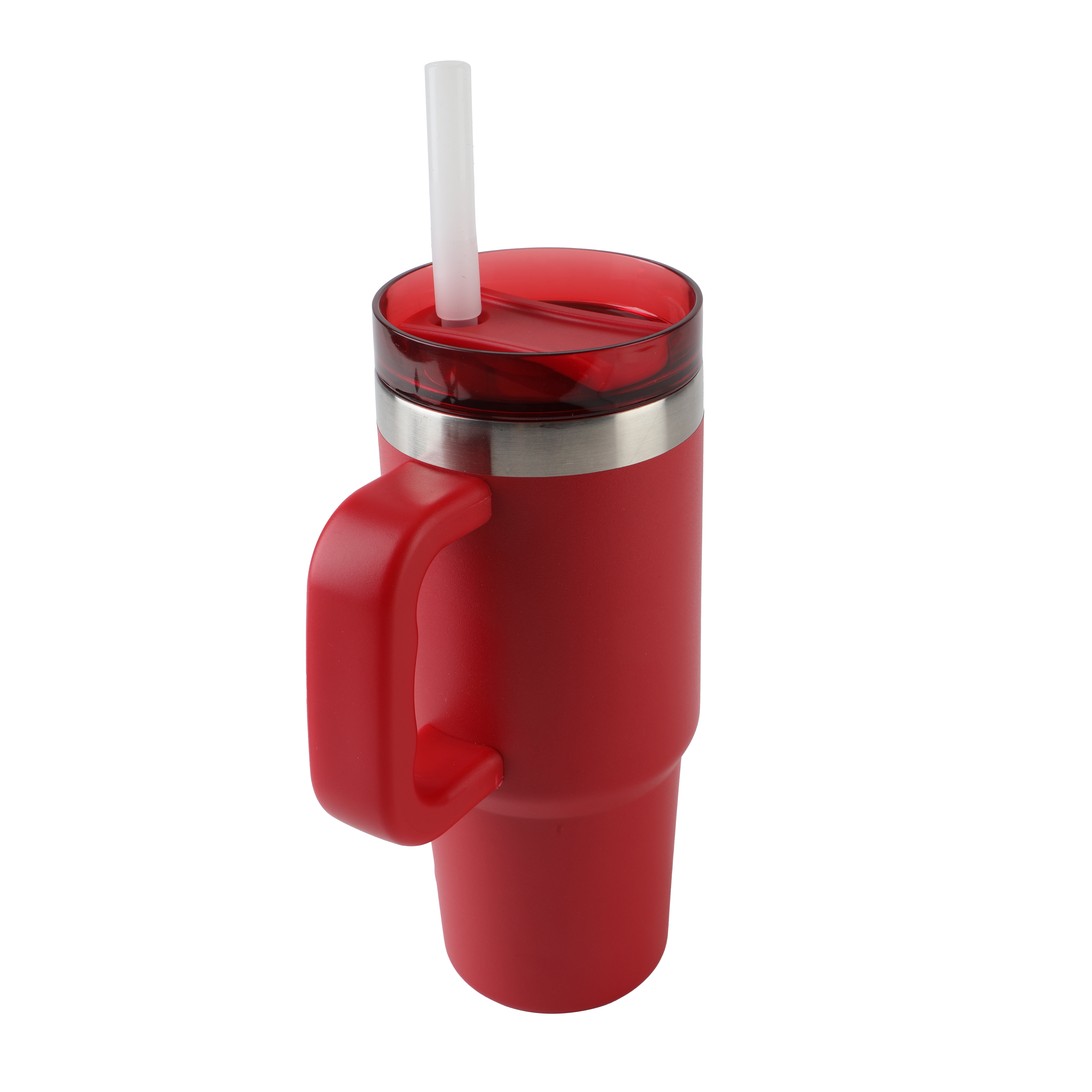 Ozark Trail 18 oz Stainless Steel Insulated Tumbler with Handle, Red