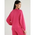 thumbnail image 2 of Scoop Women's and Women's Plus Ultimate Scubaknit Cropped Sweatshirt with Drop Sleeves, Size XS-4X, 2 of 5