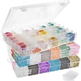 thumbnail image 1 of 3 Pack Bead Storage Organizer Box with 36 Grids and Removable Dividers - Plastic Container Tray for Craft, Jewelry and Earrings, 1 of 8