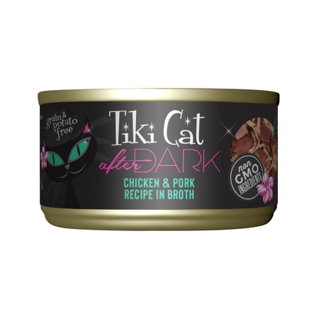 Tiki Cat After Dark Whole Foods Wet Cat Food, Chicken & Pork, 2.8 oz. Can