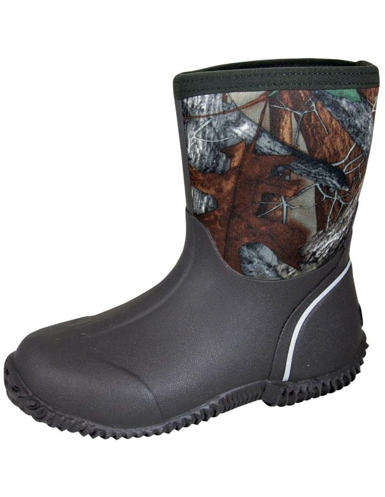 Smoky Mountain Kid's 8" Amphibian Brown/Camo Rubber Boots 2736