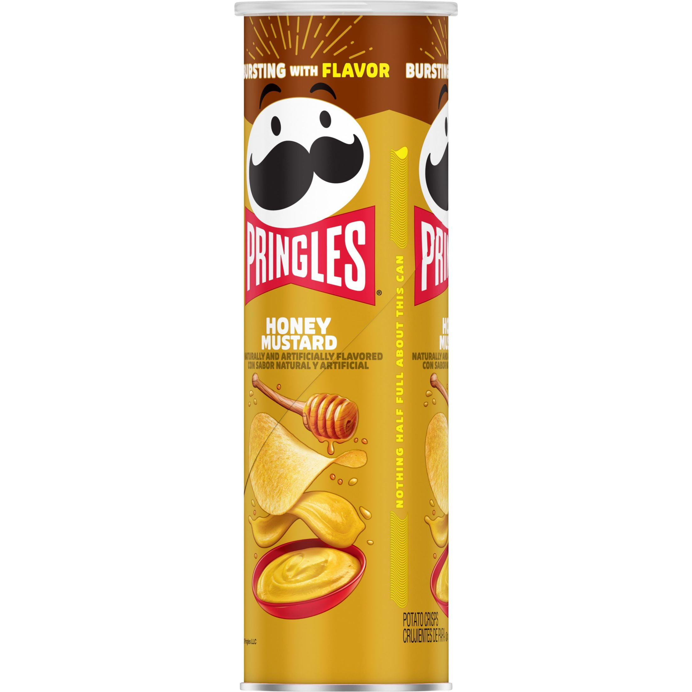 Pringles Honey Mustard Potato Crisps Chips, Lunch Snacks, 5.5 oz (Pack of 6)