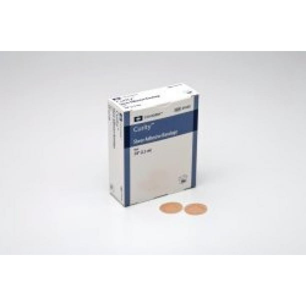 Curity Adhesive Spot Bandage 7/8 Inch, Round, Sheer, Plastic, Sterile