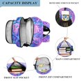 thumbnail image 3 of FORMRS Unisex School Backpack 17" Student Travel Bag with Laptop Compartment, Purple Starfish Pattern, 3 of 7