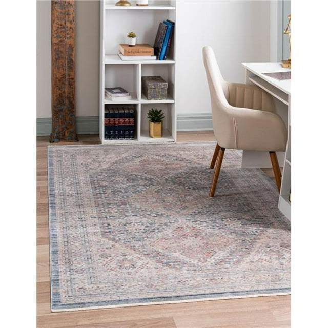 Unique Loom 3147833 5 x 8 Pi Elizabeth Noble Rectangle Zone Tapis&44; Bleu