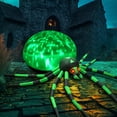 thumbnail image 4 of Yexmas 12FT Halloween Inflatables Outdoor Decorations Giant Spider Decorations with LED Lights and Air Pump Blow up Inflatable Green, 4 of 9