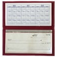 thumbnail image 4 of Red Basic Leather Checkbook Cover, 4 of 6