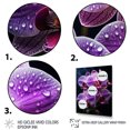 thumbnail image 3 of Designart "violet Flowers Radiant Orchids Black" Floral Wall Art Living Room, 3 of 5