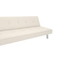 DHP Nola Futon, White Faux Leather