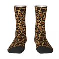 thumbnail image 3 of Brown Leopard Spots Socks Winter Wild Animal Print Stockings Novelty Soft Socks Graphic C, 3 of 7