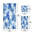 thumbnail image 3 of 3 Piece Bath Towels Set Bath Towel, Hand Towel and Face Towel for Bathroom, Gym, Hotel Watercolor Blue Flowers, 3 of 8