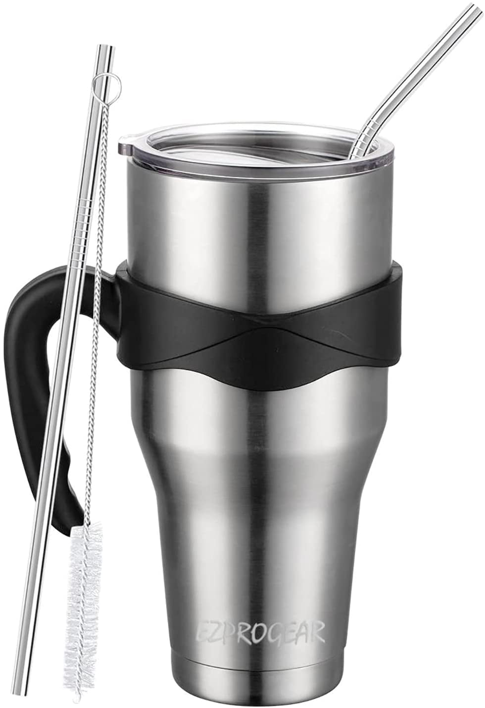 40 oz stainless steel insulated cup with lid and straw, insulated travel  cup with handle, dual wall …See more 40 oz stainless steel insulated cup  with