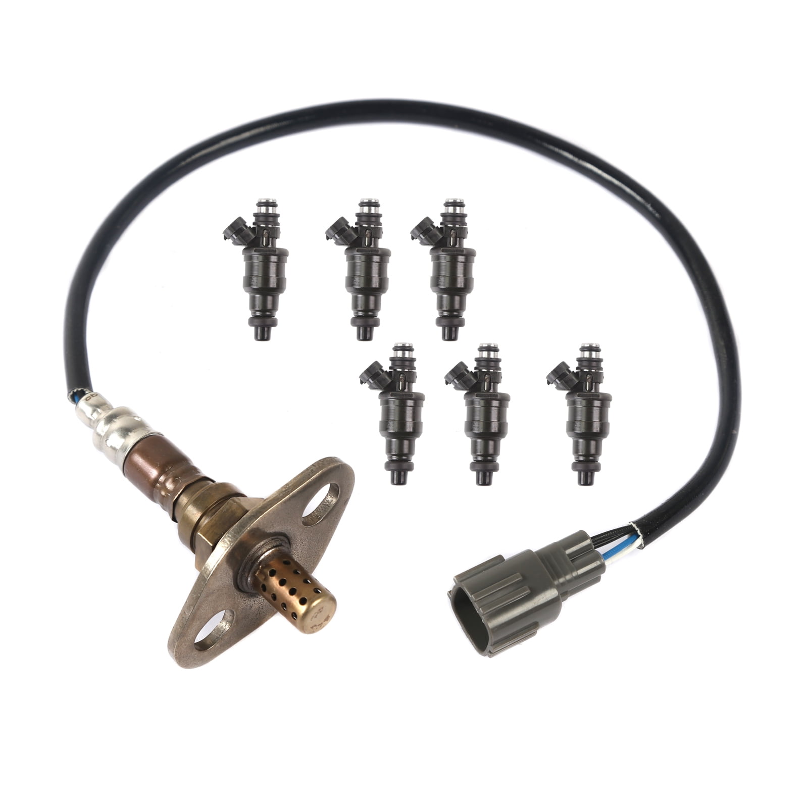 MOCA AUTOPARTS 6pcs Fuel Injectors with O2 Sensor Oxygen Fit for 1994