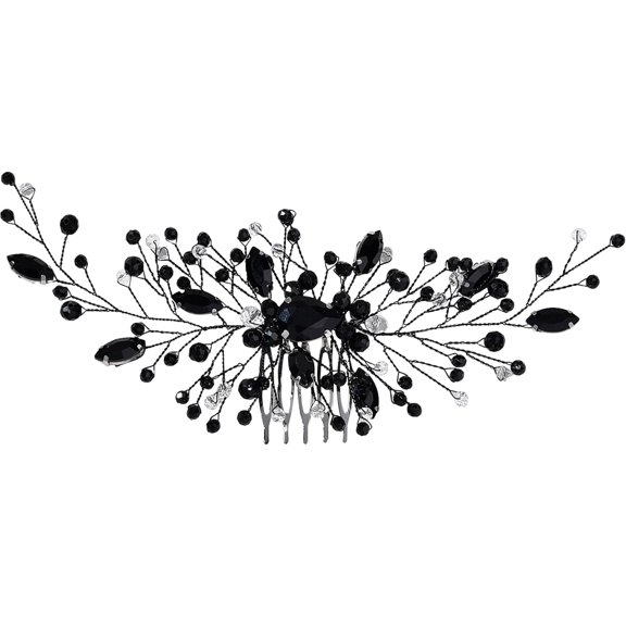 Sparkly Wedding Hair Combs, Crystal Flwoer Hair Clips Bride Bridesmaid Hair Sides Comb Rhinestone Barrettes, Crystal Flower Hair Pins Hair Accessories for Women Girls (Green)