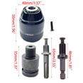 thumbnail image 4 of tegongse Metal Hand Drill 10mm Hand-tight Self-locking Chuck Impact Electric Hammer Wrench Turn Round Hexagonal Handle Accessory, 4 of 13