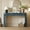 Navy, variant on Entryway Table with Natural Wood Grain Finish, Console Table with Fluted Design, Oval Top and 2 Drawers for Entryway and Living Room (Navy)