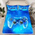 thumbnail image 2 of Homewish Dreamy Blue Queen Sheet Sets,Game Console Flat Sheet,Gamer Gaming Queen Fitted Sheet For Boys,Breathable Bedroom Decorative,4 Pieces, 2 of 7