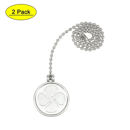

Uxcell 12 inch Coin Shape Bulb Ceiling Fan Pull Chain Silver Tone 2 Pack
