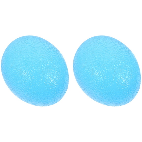 2 Pcs Hand Therapy Balls Egg Shaped Grip Stress Massage Strength Fitness Decompress Silica Gel