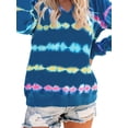 thumbnail image 4 of DYMADE Women Tie Dyed Printed Long Sleeve Loose Top, 4 of 4