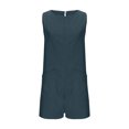 thumbnail image 4 of Patlollav Short Jumpsuit for Womens Solid Color Hollow Back Overalls Jumpsuits with Pockets, 4 of 6