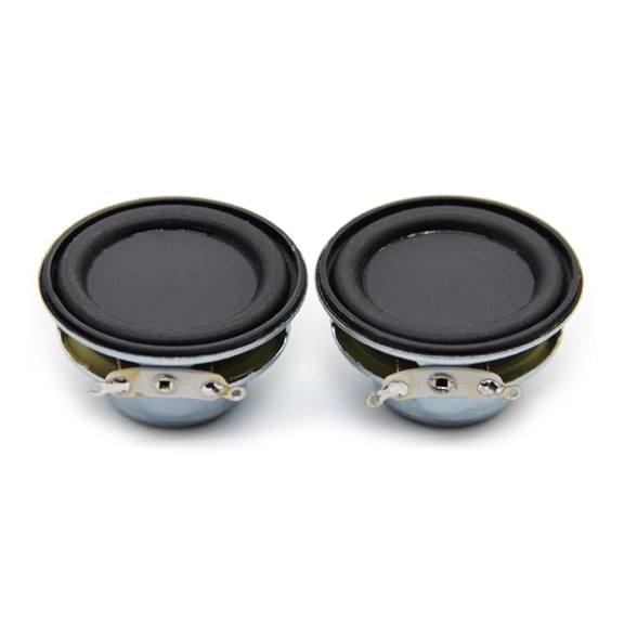 2Pcs 40MM Full Range Speakers 4 Ohm 5W Enthusiast DIY Flat Arc Rubber HiFi Speaker