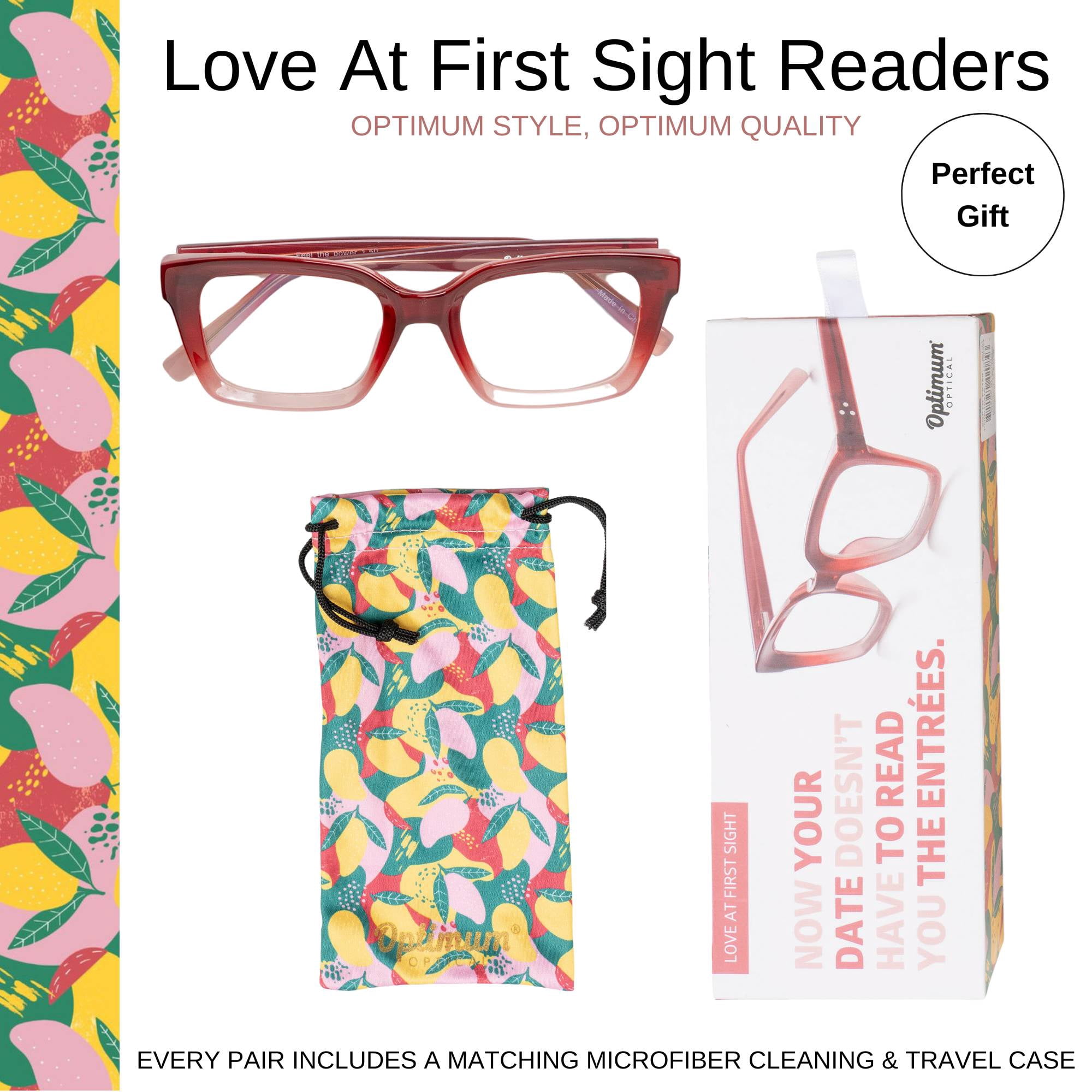Optimum Optical Signature Blue Light Filtering Readers - Love at First Sight, +1.50