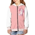 thumbnail image 3 of chaqlin Girls' Fashion Hoodies & Sweatshirts Cute Axolotl Full-Zip Hoodie Kids Long Sleeve Hooded Jacket Casual Outerwear with Pockets Fall Winter Clothes, 3 of 7