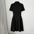 thumbnail image 5 of SOOMLON Work Dresses for Women Plus Size V Neck Short Sleeve Mini Dress Tunic Swing Dress Formal Shirt Dresses, 5 of 7