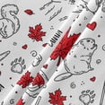 thumbnail image 5 of Happy Canada Day Round Tablecloth 60 Inch - Waterproof Fabric Table Cloth Protector, Filling Autumn Red Maple Black Line Beaver Tablecloths Washable Table Cover for Kitchen Banquet Coffee Table Party, 5 of 6
