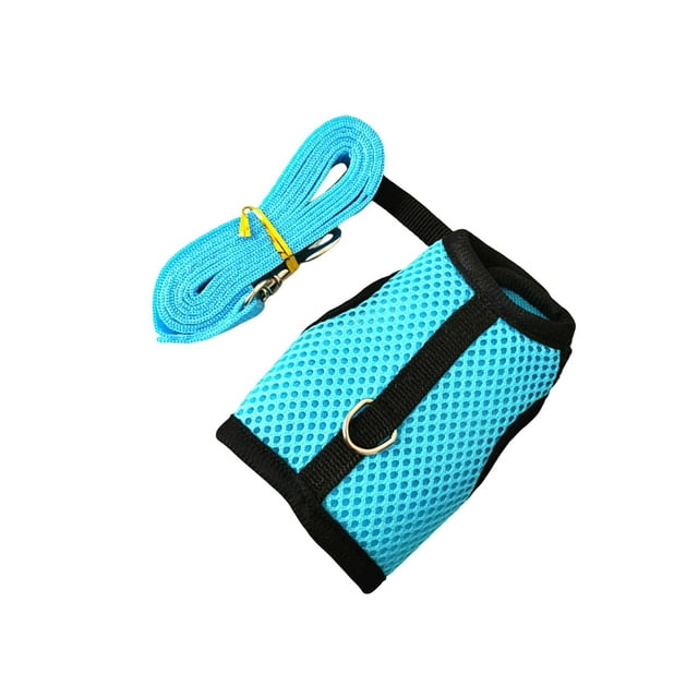jesticaly Harnais Mignon pour Lapin avec Laisse Collier Doux pour Chaton Lapin Petits Animaux Bleu P Bleu m