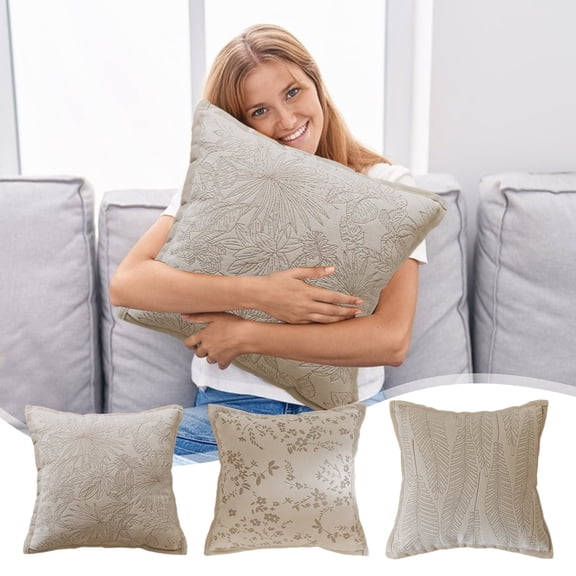 TTJ Chenille Sofa Throw Pillow Decorative Cushion Soft Plush Backrest Pillow For Living Room Bedside Window Seat Machine Washable Accent Home Decor Cushion