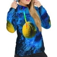 thumbnail image 5 of Yiaed Sports Tennis Ball Print Womens Casual Hoodies Crew Neck Long Sleeve Sweatshirts With Pocket Pullover Tops Women's Hooded Sweatshirt-Medium, 5 of 5