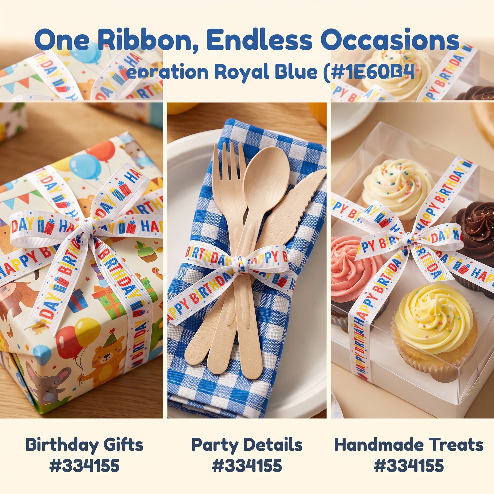 Unique Bargains Vibrant Fabric Cartoon Ribbon for Creative Gift Wrapping Projects Birthday