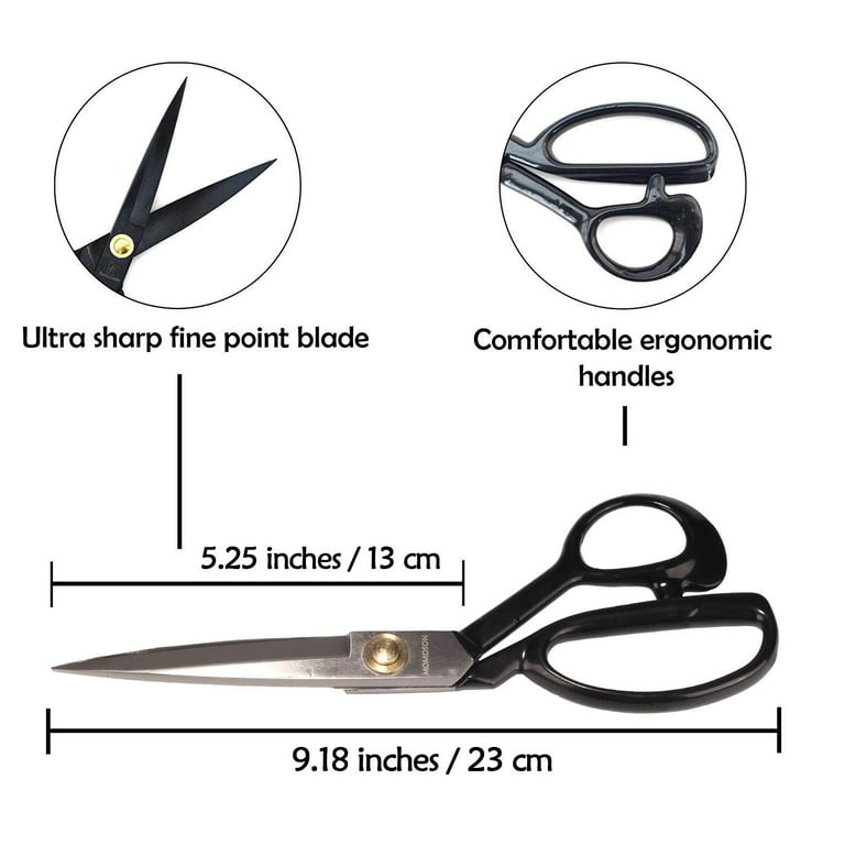  Fabric Scissors 9.5 Inch Heavy Duty Dressmaking Shears Sewing  Tailor Scissors, Ultra Sharp All Metal Stainless Steel Craft Household  Scissors for Cutting Fabric, Leather, and Raw Materials（Silver） : Arts,  Crafts 