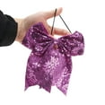 thumbnail image 5 of Unique Bargains 1 Pc Elegant Sequins Bow Hair Ties for Home Purple, 5 of 5