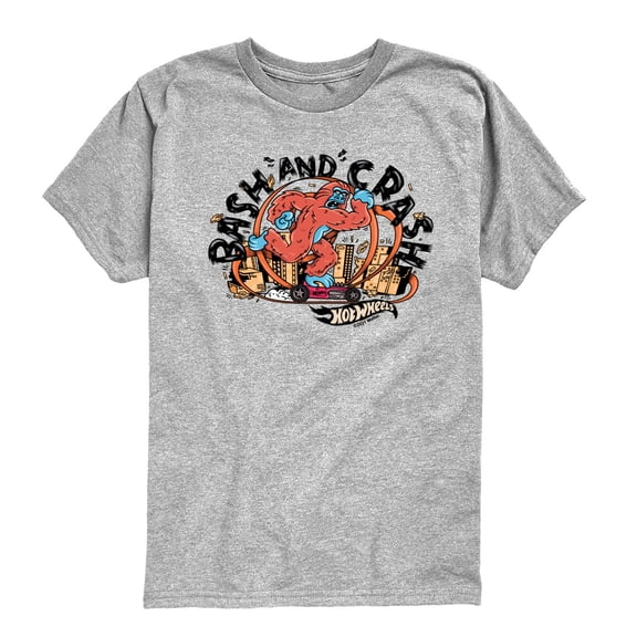 Hot Wheels - Bash and Crash - Youth Boys Short Sleeve Graphic T-Shirt