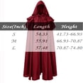 thumbnail image 3 of Wizard Cosplay, Wizard Costume, Witch Costume Cloak, Historical Cape, Medieval Hooded Cloak, Renaissance Hooded Cloak for Women Men, Adult Medieval Cape With Hood, Viking Cloak, Wine S, 3 of 6