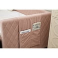 thumbnail image 6 of Jopath Twin Size Upholstered Daybed Frame with Trundle,USB Port ,Side Pockets,Velvet Daybed with Diamond Grid Design for Bedroom Living Room Guest Room Pink, 6 of 8