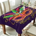 thumbnail image 4 of 60"x90" Mardi Gras Tablecloth, Waterproof Washable Polyester Square Table Cover Durable Tablecloth for Kitchen Dining Table Party Decor, 4 of 7