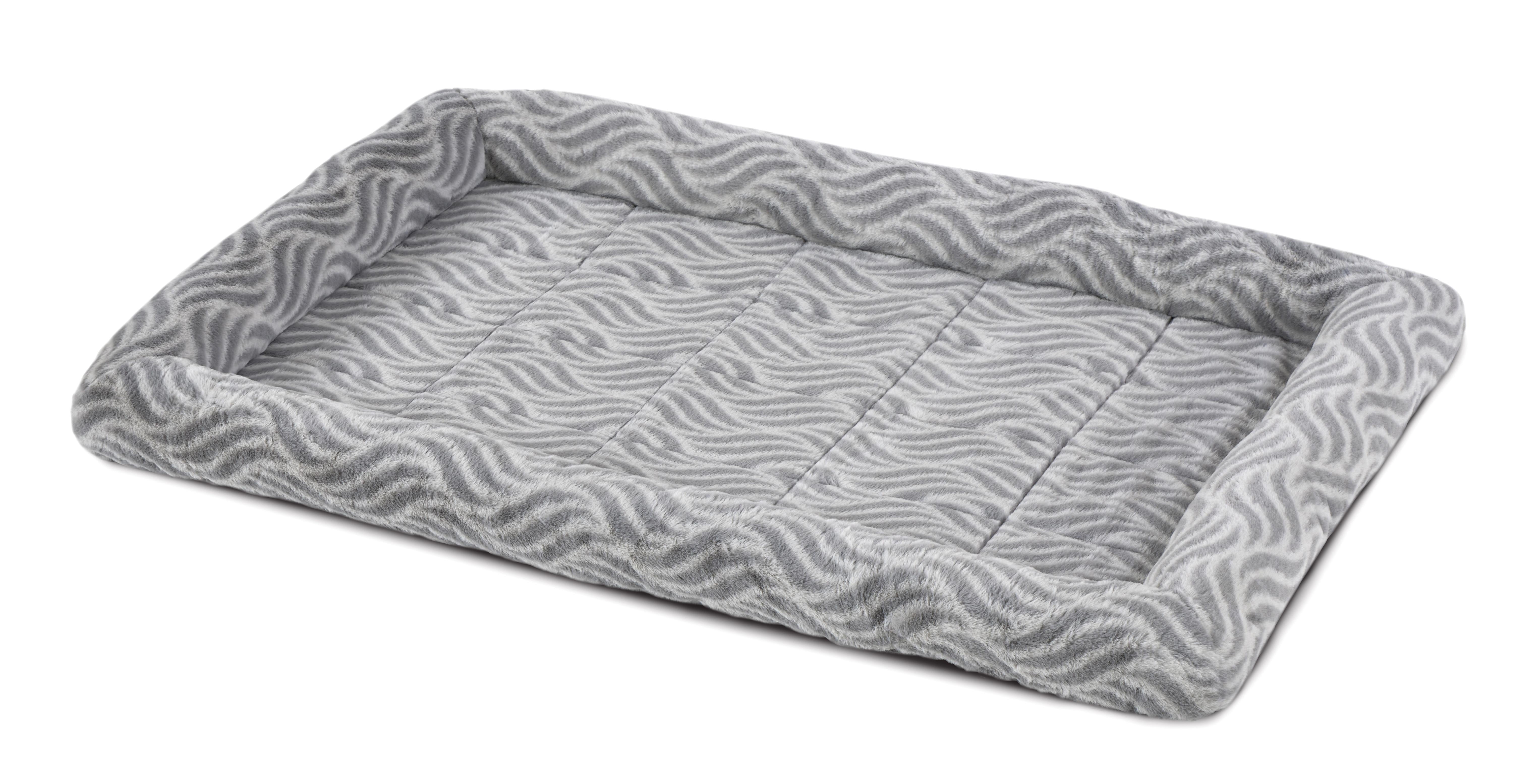 MidWest Homes for Pets 42 inch Gray Wave Pet Bed for Large Dogs with slip resist bottom