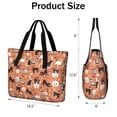 thumbnail image 3 of Tote Bag for Women - Halloween Cat Pattern Shoulder Bag - Large Utility Work Duffle Bag with Zipper Handbag for Travel, Work, Sprots, 3 of 5