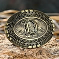 thumbnail image 4 of Mens Western Belt Buckle - Initial Cowboy Letter Oval Belt Buckles for Women, 4 of 10