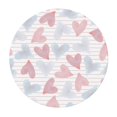 thumbnail image 3 of YFYANG Round Fitted Table Cloth, Waterproof Abstract Heart Line Texture Pattern Polyester Table Cover, Indoor Outdoor Decorative Tablecloths with Elastic Edge, 3 of 7